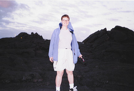 Becky on lava
