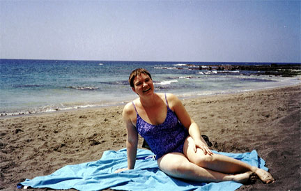 Becky on the beach